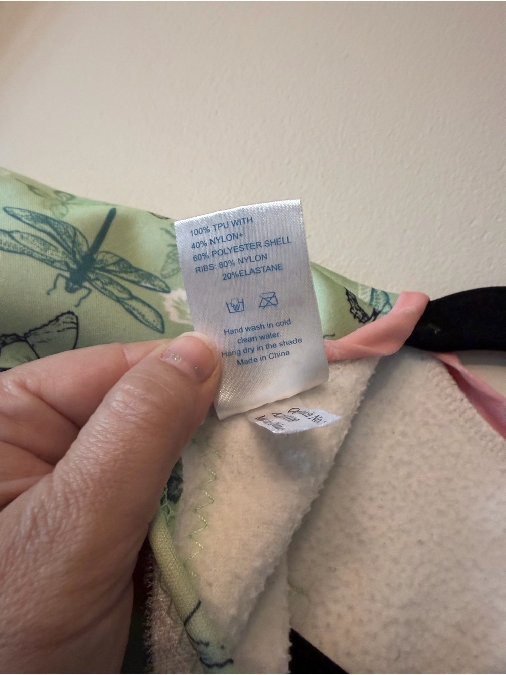 Thermal Swimsuit One Piece Warm by Splash About Kids Green Butterfly & Dragonfly - Picture 5 of 12